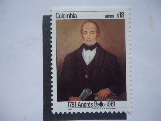 Andrés Bello (1781- 1865) - 80° aniversarios de su muerte, 1865-1981) escrito,Filólogo y Jurista, Ca