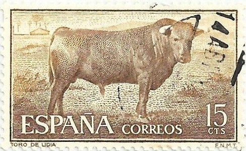 (178) FIESTA NACIONAL-TAUROMAQUIA. TORO DE LIDIA. EDIFIL 1254