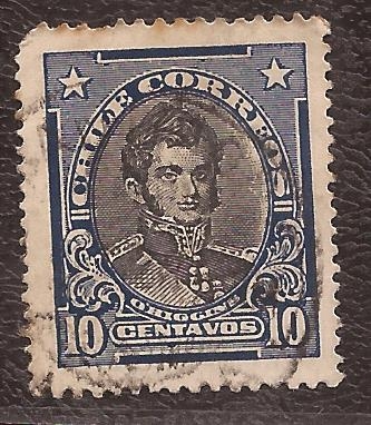 Bernardo O'Higgins 1912 10 centavos
