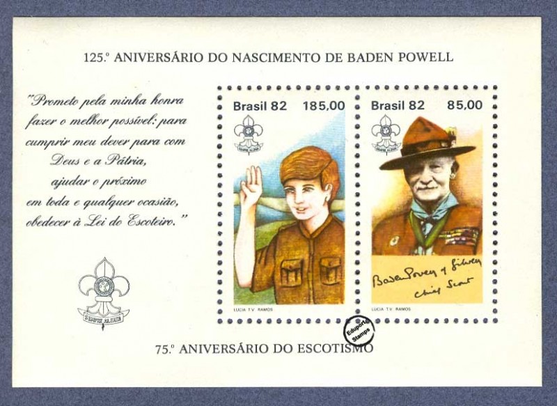 125º Aniversario del nacimiento de Lord Baden-Powell - 75º Aniversario del escautismo.