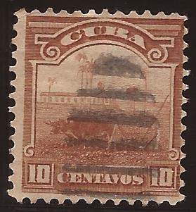 Plantación caña de azúcar 1899 10 centavos