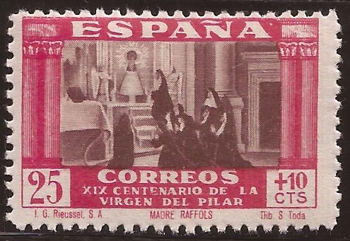 XIX Cent Virgen del Pilar 1940 25+10 cents