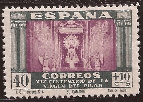 XIX Cent Virgen del Pilar 1940 40+10 cents