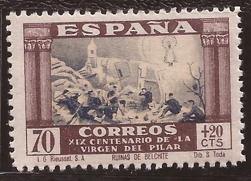 XIX Cent Virgen del Pilar 1940 70+20 cents