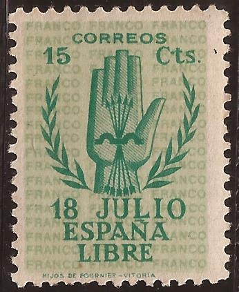 II Aniversario Alzamiento Nacional 1938 15 cents