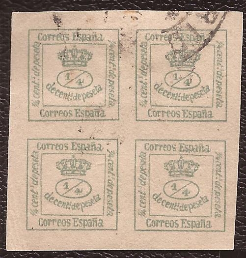 Corona Real 1877 4/4 céntimo