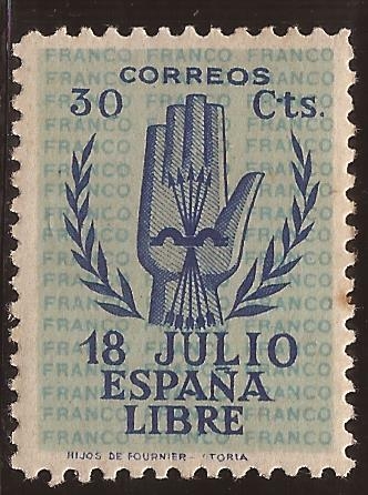 II Aniversario Alzamiento Nacional 1938 30 cents HIJOS