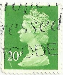 SERIE BÁSICA ISABEL II TIPO MACHIN. MARCA ELÍPTICA,VALOR FACIAL  20 p. YVERT GB 1876