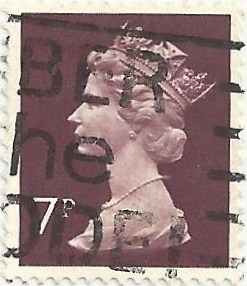 (187) SERIE BÁSICA ISABEL II TIPO MACHIN. VALOR FACIAL 7p. YVERT GB 734a