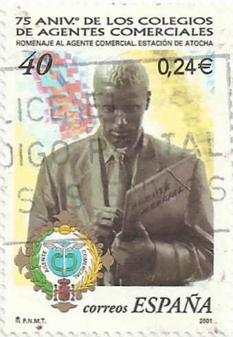 75 ANIV. COLEGIOS DE AGENTES COMERCIALES. HOMENAJE AL AGENTE COMERCIAL. EDIFIL 3776