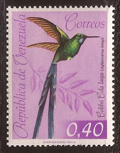 Colibrí de Cola Larga  1962 0,40 Bolívares