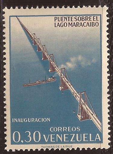 Inauguración del Puente sobre el Lago Maracaibo  1963 0,30 Bolívares