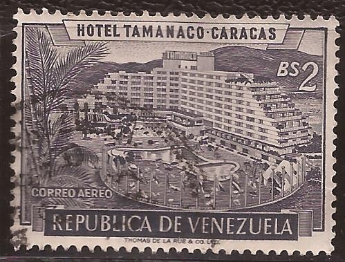 Hotel Tamanaco Caracas 1958 aéreo 2 bolívares