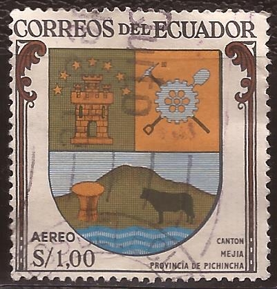 Escudo de Cantón Mejía  1960 aéreo 1 sucre