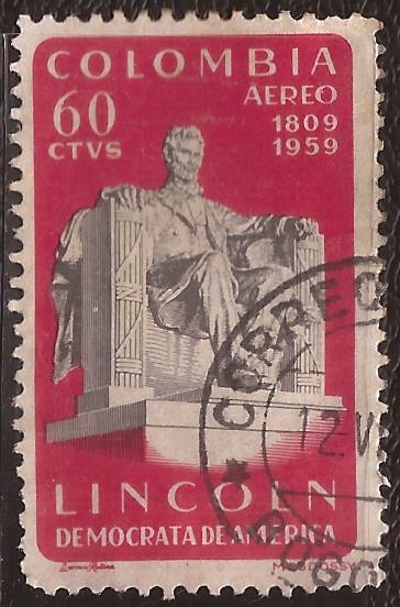 Lincoln Democrata de América 1960 aéreo 60 centavos