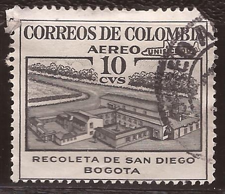 Recoleta de San Diego, Bogotá  1960 aéreo 10 centavos