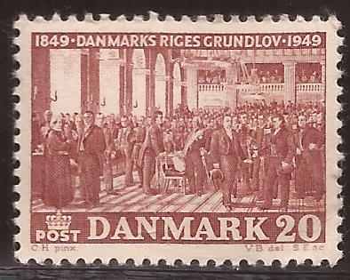 Centenario de la Constitución Danesa  1949 20 ore danés