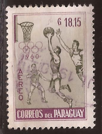 Juegos Olímpicos Baloncesto  1960 aéreo 18,15 guaranis