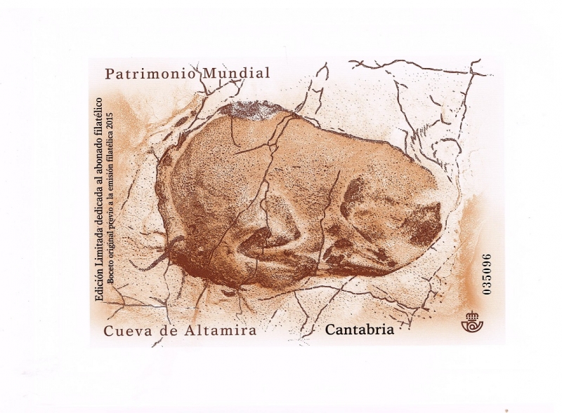 Boceto original previo a la emisión  2015  Cueva de Altamira  Cantabria.