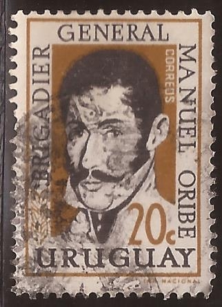Brigadier General Manuel Oribe  1960 20 cents