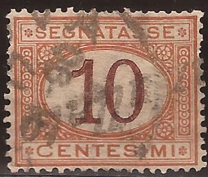 Segnatasse 10 centesimi  1870