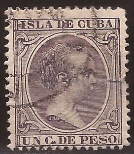 Alfonso XIII  1896 1 céntimo de peso