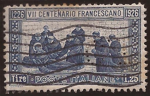 VII Centenario muerte de Sn Francisco de Asís  1926  1,50 liras