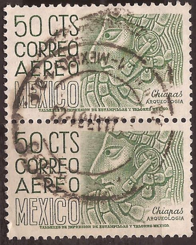 Arqueología - Chiapas  1950 50 cents