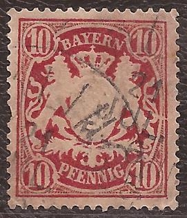 Escudo de Baviera  1888 10 pfennig