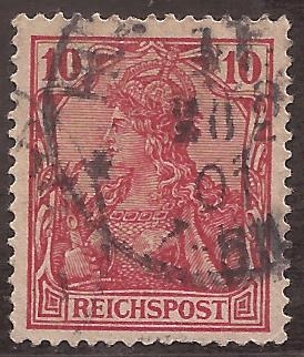 Germania con Corona Imperial  1899 reichspost 10 reichspfennig