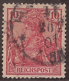 Germania con Corona Imperial  1899 reichspost 10 reichspfennig