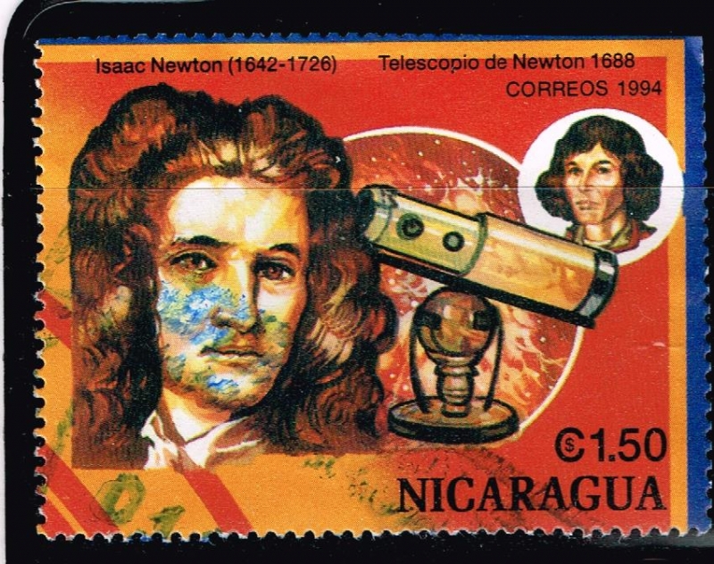 ISAAC NEWTON 1642-1726  TELESCOPIO DE NEWTON 1688