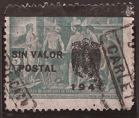 Fragua de Vulcano - Beneficencia  1941 sin valor postal 5 cts
