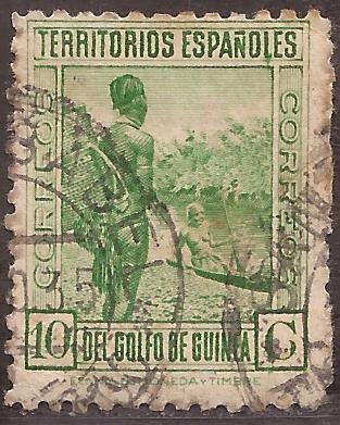 Nativos de la Colonia de Guinea  1935 10 cents