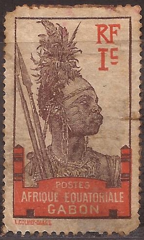 Guerrero Afrique Equatoriale  1912  1 cent
