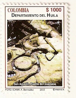 Departamento del Huila. Fuente de Lavapatas, San Agustin.