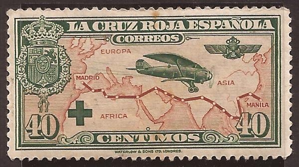 Pro Cruz Roja Española  1926 aéreo 40 cents