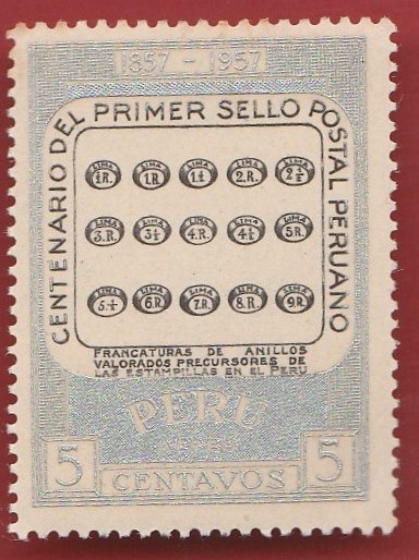 Centenario del primer sello postal peruano