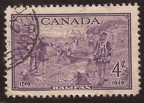 Bicentenario Fundación de Halifax  1949 4 centavos