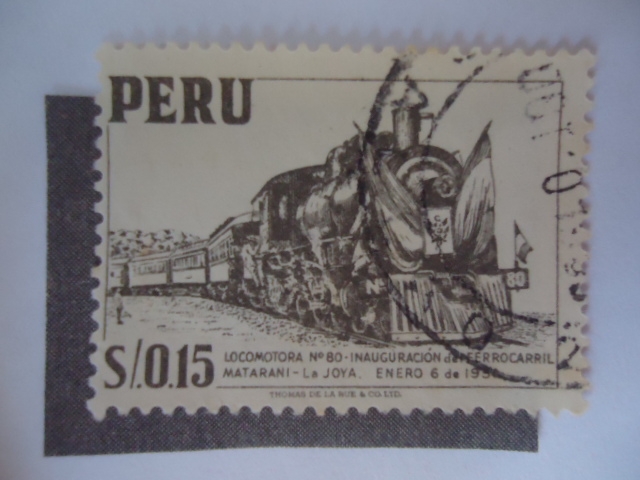 Locomotora Nº 80 - Inauguración del Ferrocarril Matarani-La Joya (Enero6 de 1951)