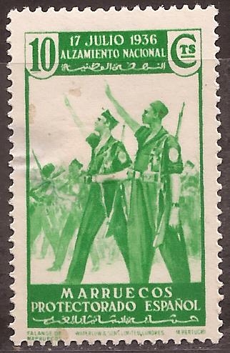 Primer Aniversario Alzamiento Nacional  1937 10 cents