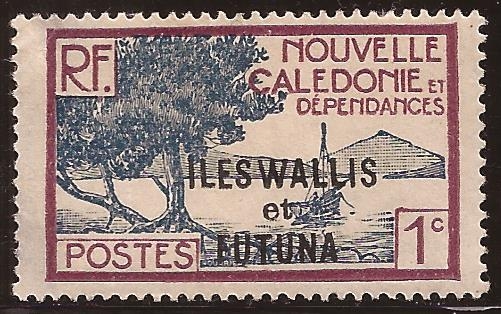 Mangrove Bay's Point en Nueva Caledonia  1930 1 cent