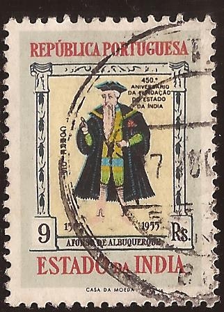 450 Aniversario fundación del Estado de la India  1956  9 reales