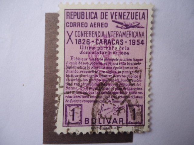 X Conferencia Interamericana 1826-Caracas 1954.