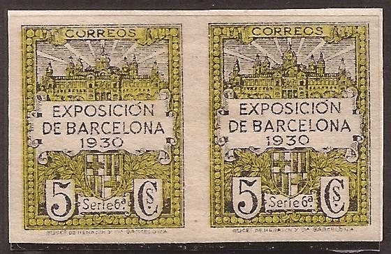 Exposición De Barcelona  1930 sin dentar 5 cents