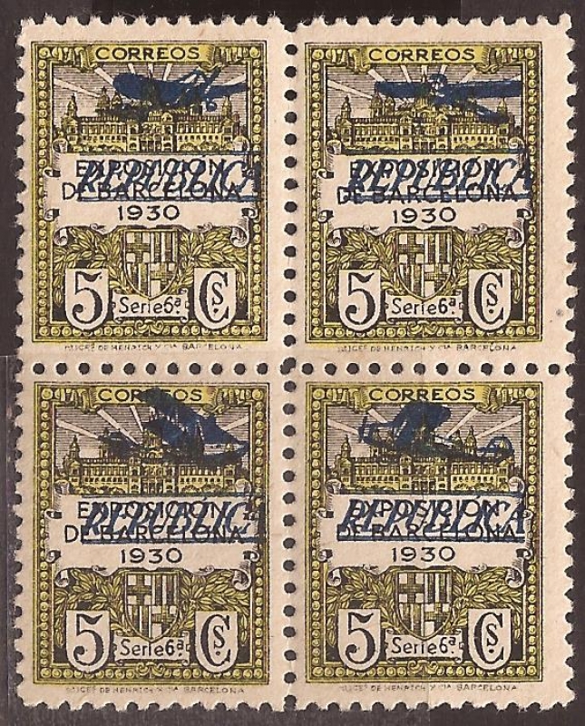 Exposición de Barcelona 1930 AEREO  1932 5 cents