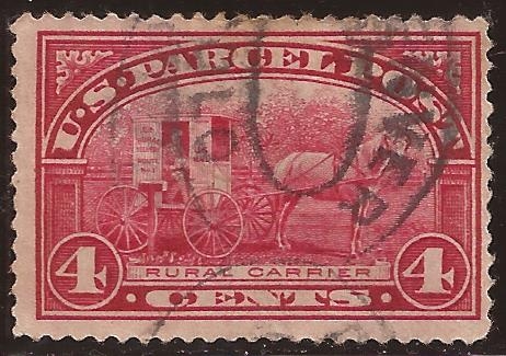 U.S.Parcel Post. Rural Carrier  1913 4 cents