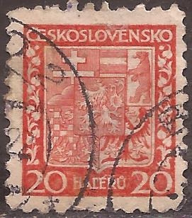 Escudo nacional  1929 20 halir