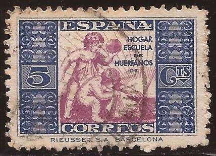 Hogar Escuela de Huérfanos de Correos  1934 5 céntimos