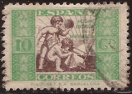 Hogar Escuela de Huérfanos de Correos  1934 10 céntimos